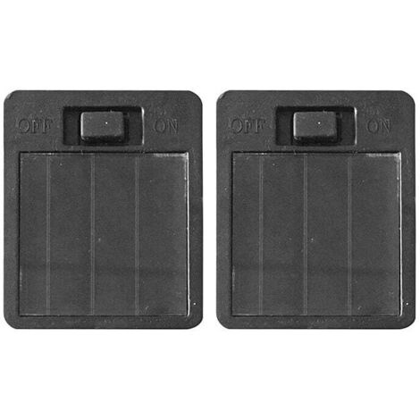 YMYNY Lot de 2 boîtes à piles solaires de rechange pour lampe solaire à suspendre Noir (1/4)