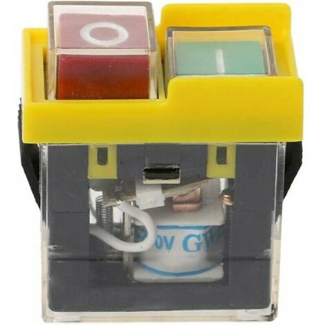 Interrupteur Magnétique Étanche KJD12 250V 4Pin Arrêt Démarrage Bouton-Poussoir Sans Volt