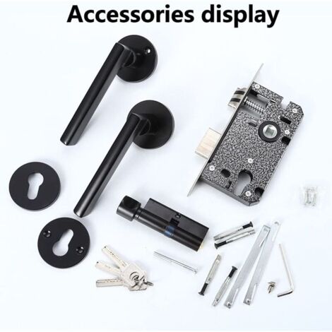 YMYNY Simple Door Handle Lever Black Door Handle BB WC PZ Design ...