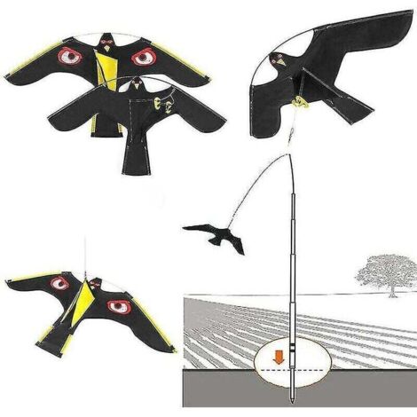 YMYNY Oiseaux Effaroucheur Répulsif Flying Hawk Cerf-Volant Pour Jardin Épouvantail Cour Maison Décoration -protection de la Ferme (1/2)