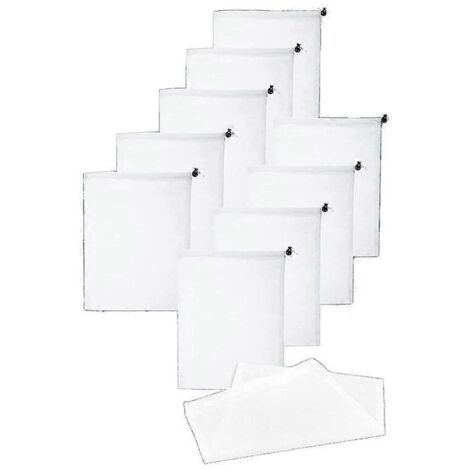 YMYNY Lot de 10 sacs à mailles fines pour aspirateur de piscine, jet de piscine de remplacement 9 x 12 po (1/4)
