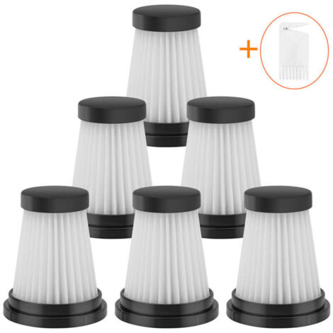 YMYNY Lot de 6 filtres HEPA de rechange pour aspirateur sans fil pour Moosoo K12 K12 Pro K13, pour Genius Invictus One 1.0 X7 / 2.0, pour Foxnovo 13KPA accessoires de filtre pour aspirateur à main (1/4)