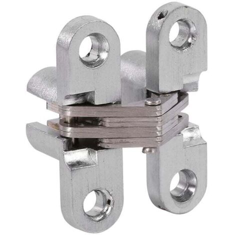 Ulisem Lot de 2 charnières invisibles en alliage de zinc pour porte pliante 43,7 mm (1/4)
