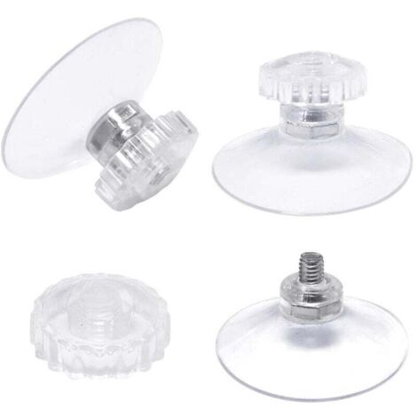Lot de 30 ventouses Ulisem avec filetage et écrous moletés Ø 45 mm, transparentes, pour voiture, camping, fenêtre, pare-soleil (1/4)