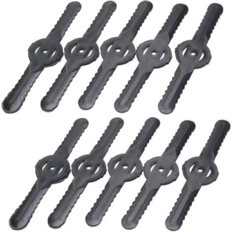 Lames de rechange Ulisem pour débroussailleuses, tondeuses à gazon, débroussailleuses, désherbeurs, têtes de lame (lame en plastique x 10) (1/4)