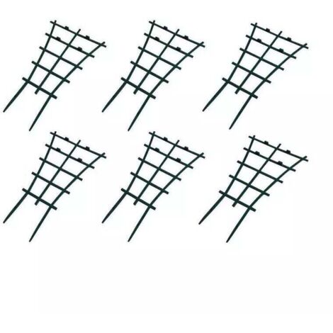 Treillis en plastique robuste Ulisem, lot de 6, pour jardin, terrasse, fleurs et légumes (1/4)