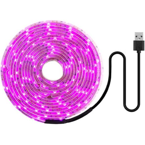 Lampe LED Ulisem 5 V pour plantes, éclairage de croissance pour horticulture et floraison, spectre complet 2835 SMD avec USB, barre lumineuse pour plantes d'intérieur (2 m, étanche) (1/4)