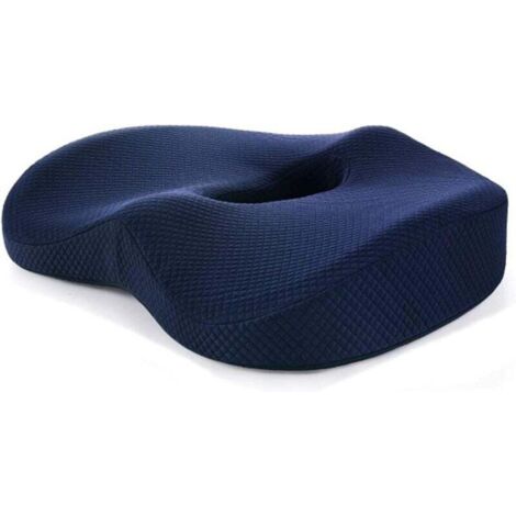 Coussin orthopédique en mousse à mémoire de forme Ulisem pour hémorroïdes, coussin de siège pour voiture, coccyx, bureau, fauteuil roulant, coussin lombaire, maux de dos (1/4)