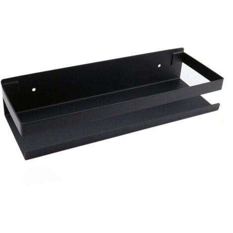 Étagère murale de salle de bain Ulisem, accessoires de salle de bain, 20-40 cm, étagère de salle de bain noire moderne pour cuisine, douche, shampoing, 30 cm (1/4)