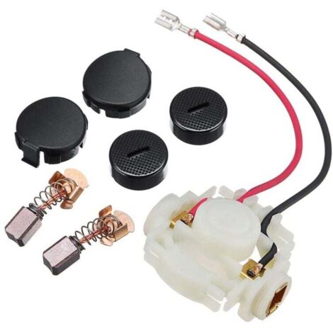 Kit de balais de charbon Ulisem + porte-balais + capuchon + cache-capuchon pour Makita CB430 BGA450 BGA452 BJS160 BJS161 (1/4)