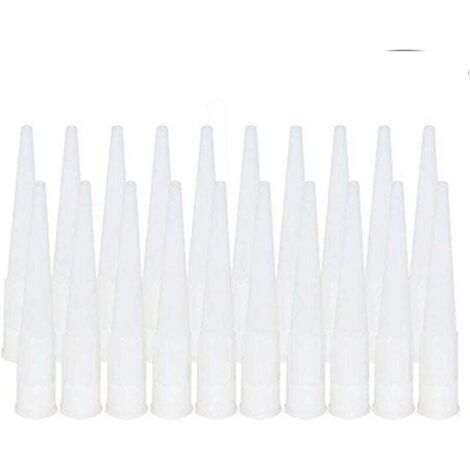 UlisemPack de 20 buses à cartouche, buses en silicone, embouts, embouts en silicone de remplacement, buses à cartouche (diamètre intérieur de l'interface : 15 mm) (1/4)