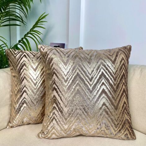 Housses de coussin UlisemPack, décoration d'intérieur moderne, salon, chambre, canapé, chaise de bureau, dimensions 45 x 45 cm, café (1/4)