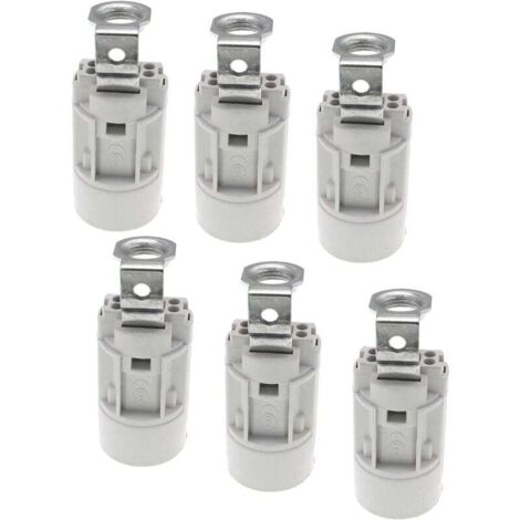 Douille d'ampoule flamme UlisemE14, thermoplastique, noire, SES, hauteur 52 mm, filetage Hickey 1/8 IPS (1/4)