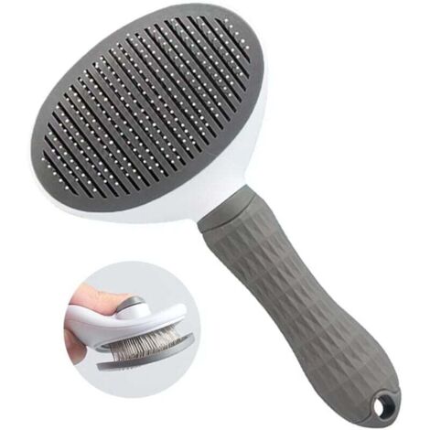 Brosse pour chien UlisemCat, peigne de massage autonettoyant, élimination efficace des poils morts et emmêlés, convient aux chiens et chats à poils courts et longs. (1/4)