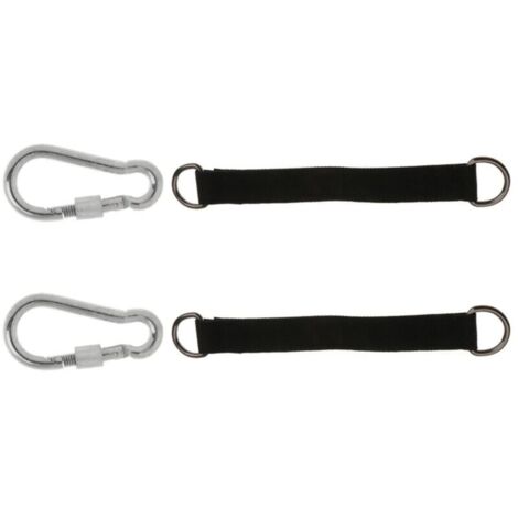 Sangle de suspension Ulisem 300 cm, sangles de suspension robustes, ensemble de suspension avec 2 mousquetons à anneau en D, pour camping, terrasse, hamacs et balançoires, lot de 2