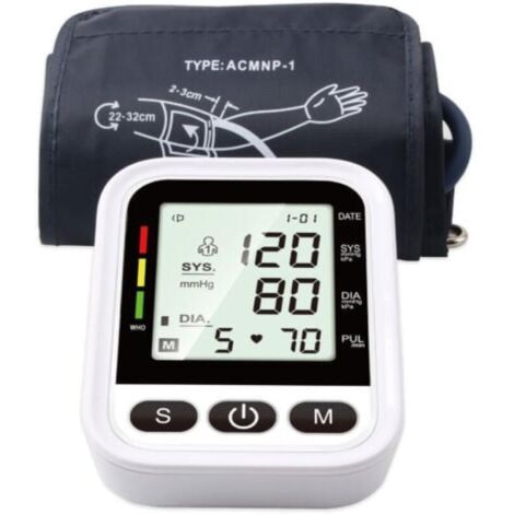 YMYNY Tensiomètre Bras Electronique - Tensiomètre Intelligent Professionnel,Détection de Pulsations Cardiaques Irrégulières, avec Brassard Ajustable et Écran LCD Rétro-éclairé (1/5)