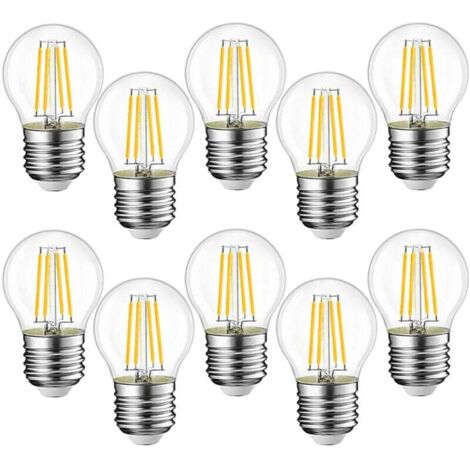 YMYNY 10 pièces E27 G45 ampoules LED 4W équivalent à 40W, ampoules LED rétro E27, clair chaud 3000K, verre, 10 pièces (1/4)
