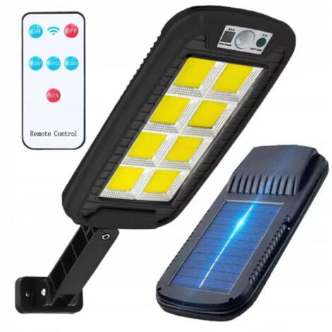 Lampadaire solaire pour éclairage extérieur, 240 LED COB, étanche, avec détecteur de mouvement PIR et télécommande. YMYNY (1/4)