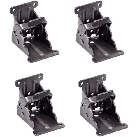 Charnières Autobloquantes,Support de Support Pliable Raccords de Jambe et Accolade de Coin,Pour les Pieds Pliants établi Pliant,(2 Set) (1/4)