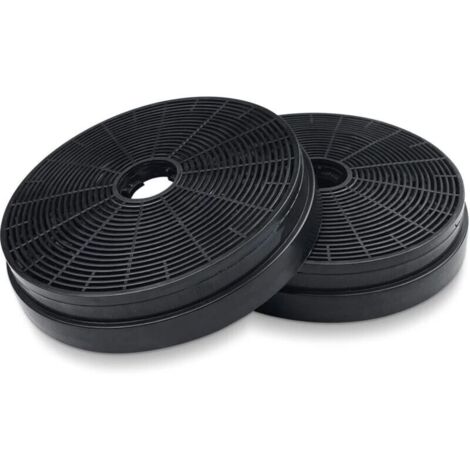 2x Filtre Hotte Aspirante, Ø175 mm Filtre à Charbon Actif Extracteur de Cuisine Recyclage Air de Remplacement Recirculation Filtrant pour Respekta Miz0031, Klarstein, Pkm Co4 (1/4)