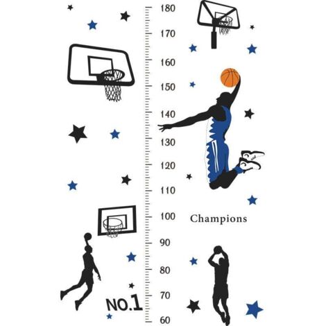 2 feuilles de basket-ball stickers muraux pour garçons chambre repousser votre limite citation mur autocollant basket-ball fans adolescent cadeau dortoir salle de jeux décoration murale (1/4)