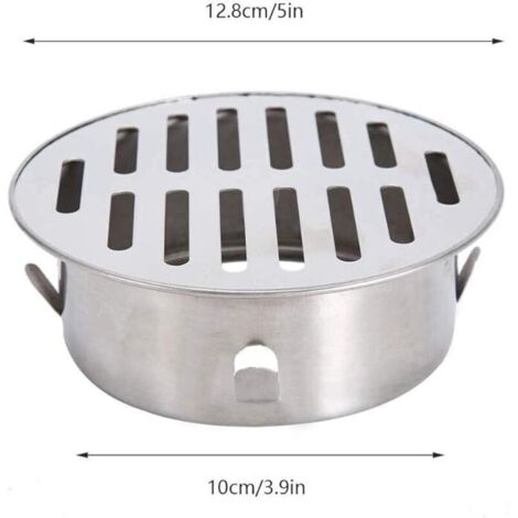 YOSOO Siphon de sol rond pour balcon gouttoir en Acier Inoxydable YOSOO Siphon de sol rond pour balcon gouttoir en Acier Inoxydable