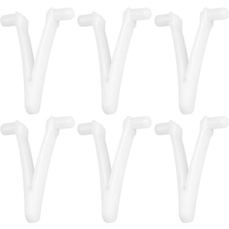 Pince Papillon de Piscine,6 pièces Pince de Fixation de Piscine en V, écumoire de Piscine V Clip de Remplacement pour Brosse de Spa de Piscine, écumeur de Feuilles, tête d'aspiration (1/4)