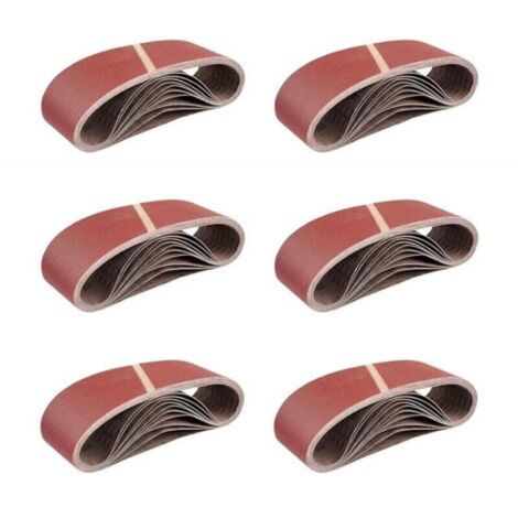 Bande Abrasive 75 x 533 mm, Bandes Abrasives Mixte pour Ponceuses à Bande,grains 40/60/80/120/180,5 pièces (1/3)