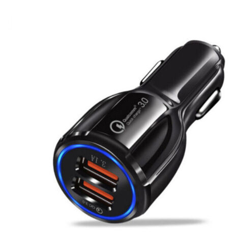 2pcs Allume Cigare USB,Chargeur Voiture PD&QC,Mini Chargeur Voiture avec iphone 14/13/12/Samsung Galaxy,78.0mm34mm34mm,noir (1/3)