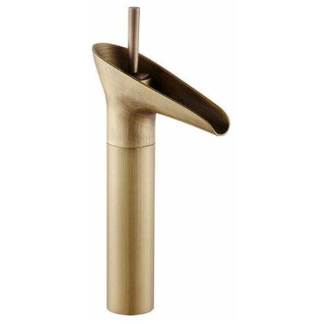 Robinet de Lavabo,Robinet cascade pour salle de bain,Mitigeur de salle de bain,Vintage Mitigeur monocommande,Chaude et Froide Réglable de Mitigeur Lavabo, Laiton Chromé,G3/8 (1/3)