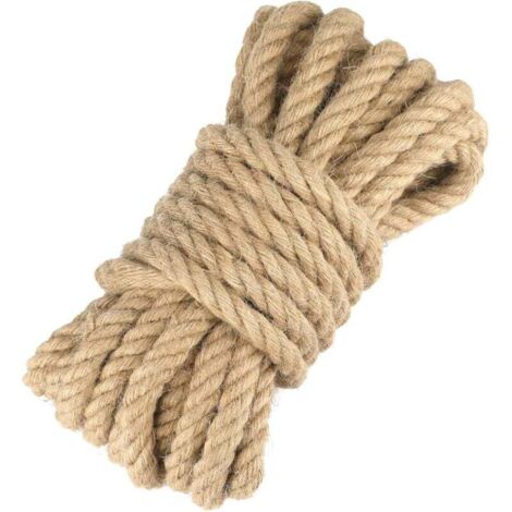 2 packs, corde de jute corde de chanvre épaisseur 1,5 mm, longueur 120 m, pour bricolage (1/4)