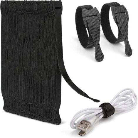 Lot de 120 Serre Câble Réutilisables en Nylon, [200 MM x 12 MM] Attaches de Câble Réglables à Crochet et Boucle, Gestion des Câbles pour Bureau, Maison, Jardin et autres (1/4)