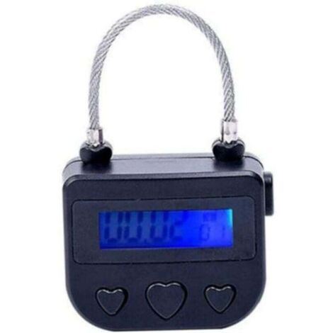 Lock Smart Time Serrure, Verrouillage de l'heure d'écran LCD, Minuterie électronique de voyage multifonction, Cadenas temporaire temporaire rechargeable USB étanche (1/4)