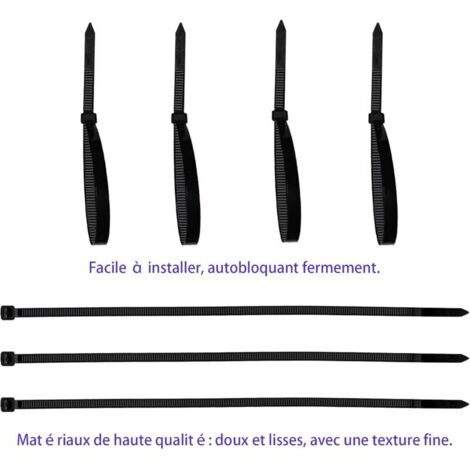 Lot De 100 Colliers De Serrage Rilsan Polyamide Noir - 540 Mm X 7,8 Mm - Elemat