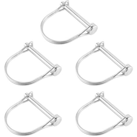 5 Pièces Goupilles de Retenue,Goupille de Verrouillage, Sourcing map,Arbre Goupille de Sécurité Goupilles Tubulaires Robuste pour Jardin de Pelouse de Remorques de Ferme (1/4)
