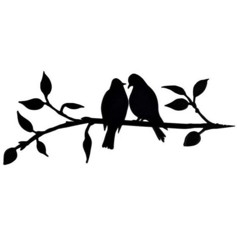 Silhouette en Acier d'oiseau en métal, décoration d'oiseaux de Branche en Acier, Art de la Figure en métal, décor d'art d'arbre, pour Les décorations extérieures de Patio de Jardin (1/3)