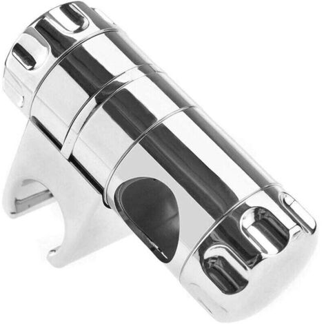 Support de Pomme de Douche, Support de Douche à Main de Remplacement en Abs Support de Support de Serrage de Tête de Rail de Douche Réglable, Pour Barre Coulissante Support de Douche Réglable 25mm (1/4)