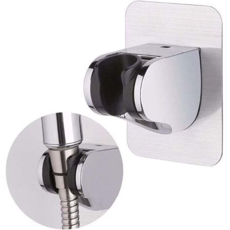 Support de douche, Autocollant Support de Pomme de Douche Mural Détachable Avec à Angle Réglable, Imperméable, Heavy Duty, mural pour salle de bain Hôtel,1PCS (1/4)