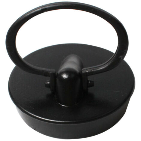 Bouchons universels, Lot de 2, Bouchon de vidange pour Baignoire, Cuisine, Salle de baine, Noire, en Caoutchouc (1/3)