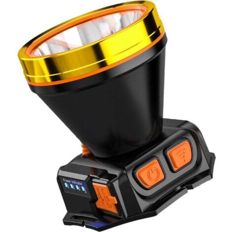 Lampe Frontale LED Rechargeable USB - Capteur Super Lumineux - pour Extérieur, Camping, Pêche, Chasse (1/4)