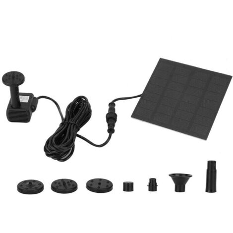 Kit pompe à eau submersible avec panneau solaire - Pour fontaine, rocaille, étang - Énergie verte et économique