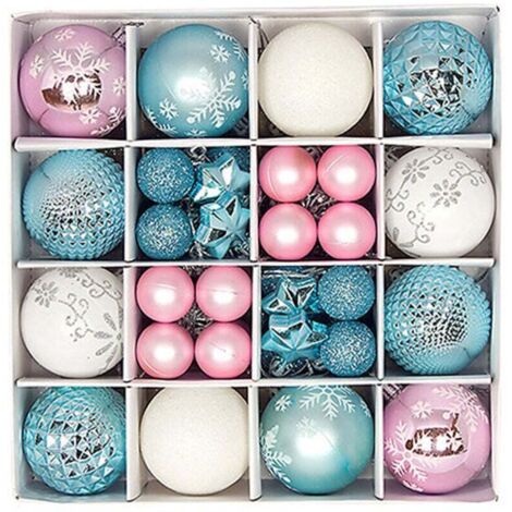 Décorations de Noël, ensemble de décorations pour sapin de Noël, boules décoratives incassables à suspendre pour sapin de Noël, décorations de Noël en vrac pour décoration de table (1/4)