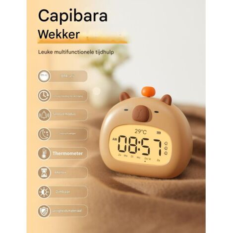 Réveil rechargeable USB, réveil peluche pour la table de nuit, réveil veilleuse Réveil rechargeable USB, réveil peluche pour la table de nuit, réveil veilleuse