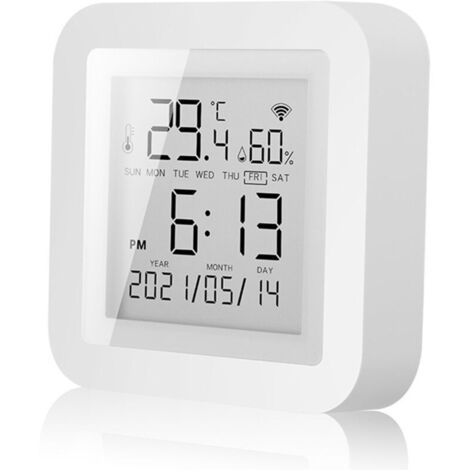 Capteur de température et d'humidité WIFI sans fil graffiti, thermomètre électronique sec/humide, affichage numérique intelligent. (1/4)