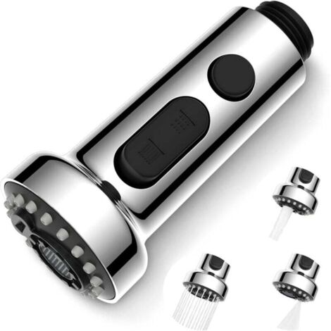 Accessoire de robinet de cuisine extractible 1 pièce - Modèle PT04 trois vitesses - Lame électrodépoussiérée - Design anti-éclaboussures et multifonction. (1/4)