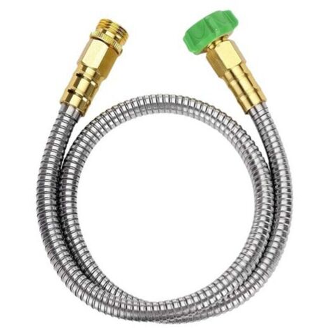 Rallonge tuyau acier inoxydable 1ft, connecteur robinet flexible robuste (1/4)