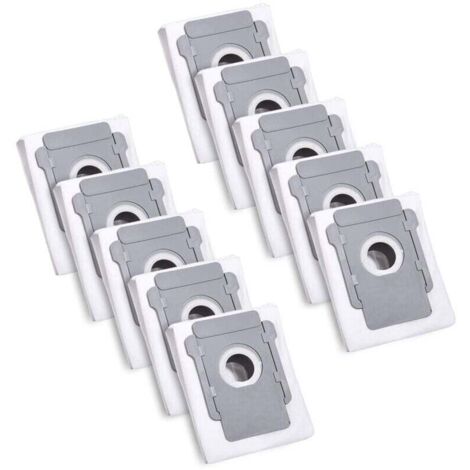 10 Sacs d'aspirateur pour iRobot Roomba i7 i7+ i3 i3+ i4 i4+ i6 i6+ j7 j7+ i8 i8+S9 S9+ E5 E6 E7 Clean Base, Sac à Poussière de Rechange Accessoire (1/4)