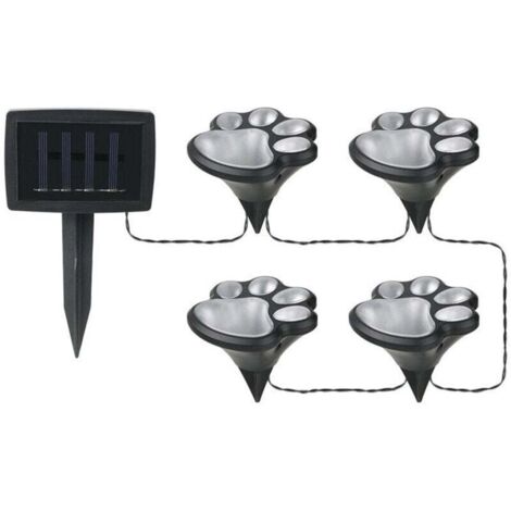 Lampes Solaires Décoratives Patte d'Animal - pour Chien, Chat - pour Patio, Jardin, Allée, Pelouse - Idéal pour les Amateurs d'Animaux (1/4)
