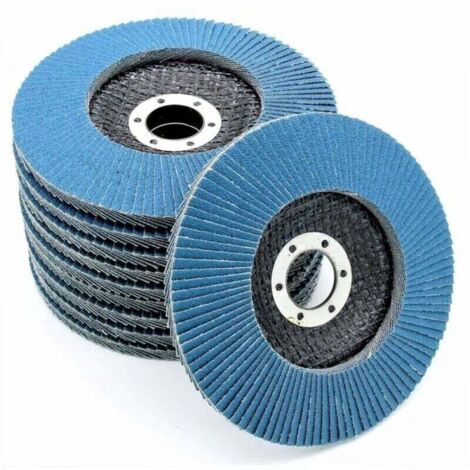 10 disques meulage 125x22mm - Ébavurage, dérouillage, polissage, finition - Grain adapté usage multiple (1/4)