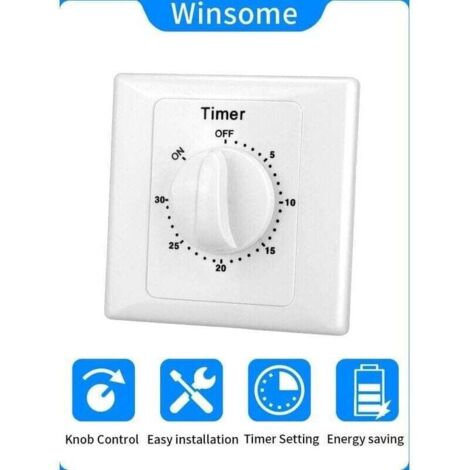 AC 220 V Interrupteur Minuterie Pompe Haute Performance Commande Électronique Compte à Rebours Mécanique Socket Time Switch-30min (1/4)